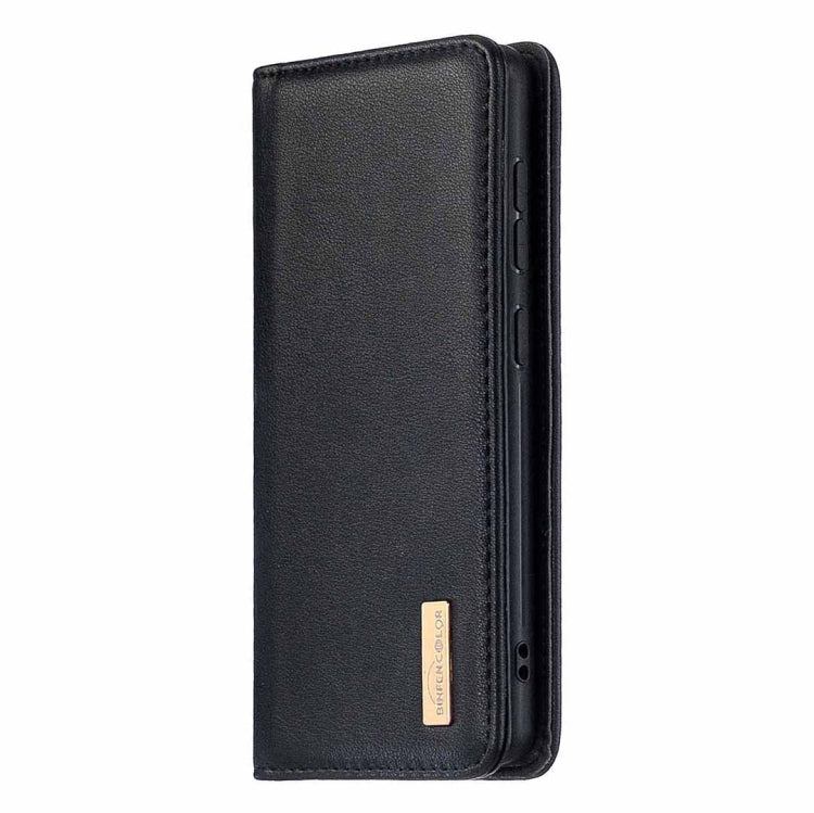 For Samsung Galaxy Note20 2 in 1 Detachable Magnetic Horizontal Flip Genuine Leather Case with Holder & Card Slots & Wallet (Black)