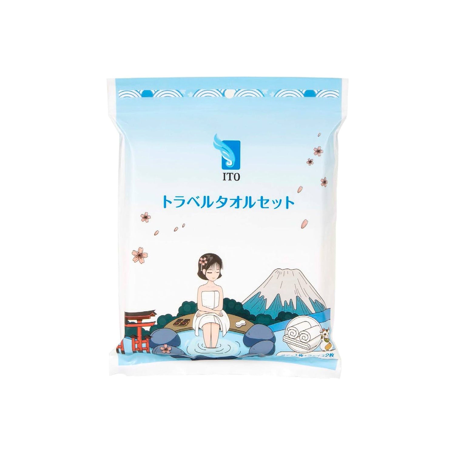 ITO Travel Towel Set - Hygienic & Convenient for On-the-Go Use