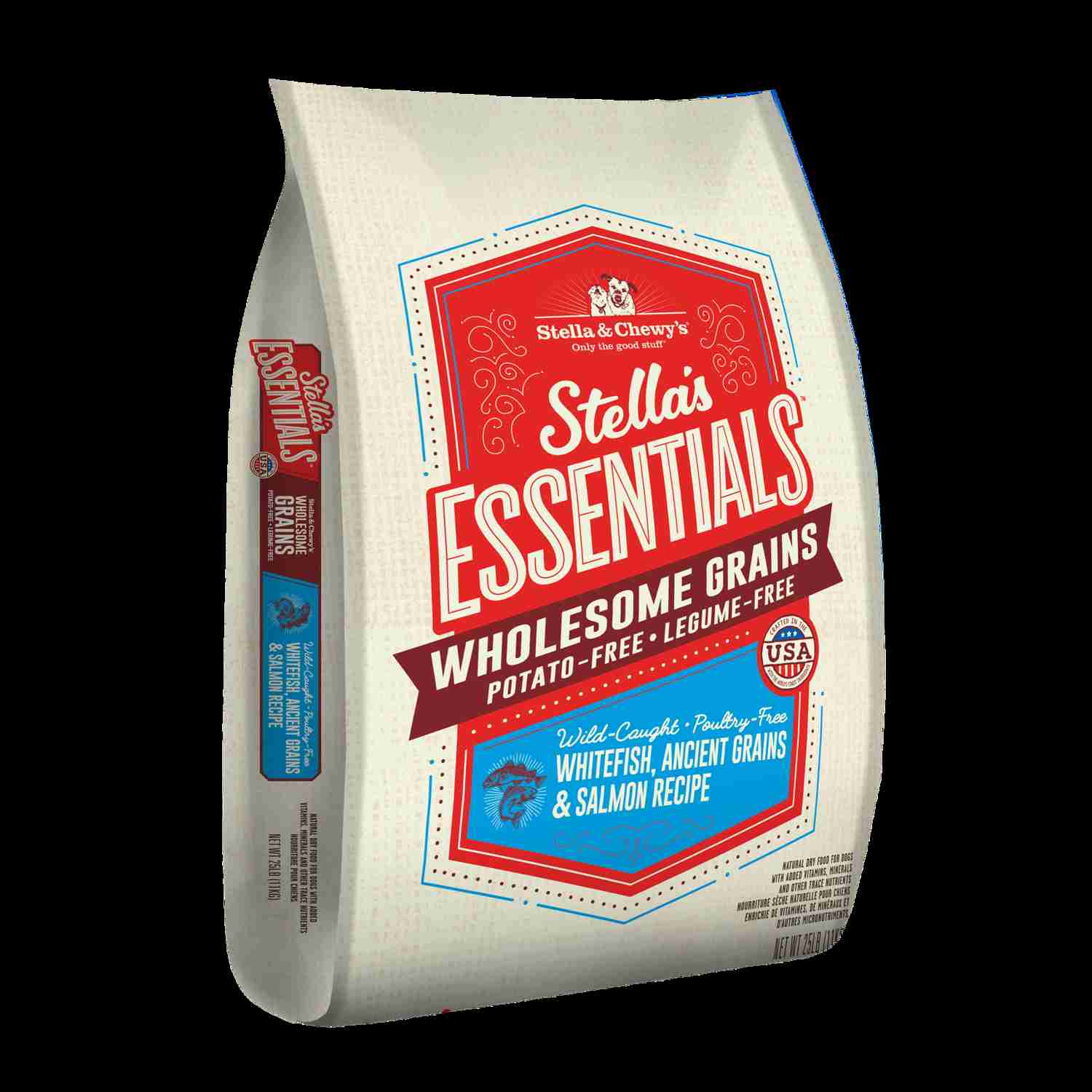Stella's Essentials - Wild-Caught Whitefish with Salmon Recipe & Ancient Grains Dry Dog Food