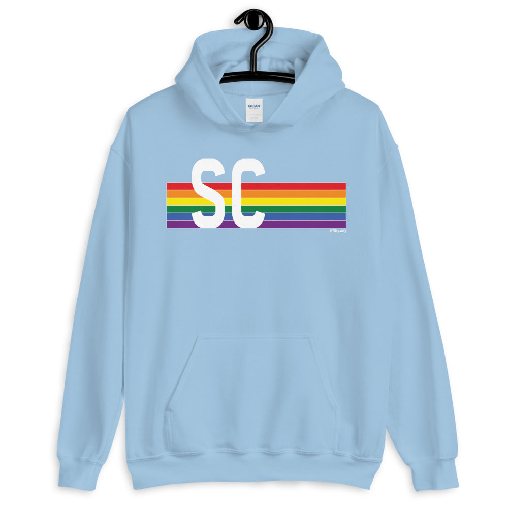 South Carolina Pride Retro Rainbow - Unisex Hoodie