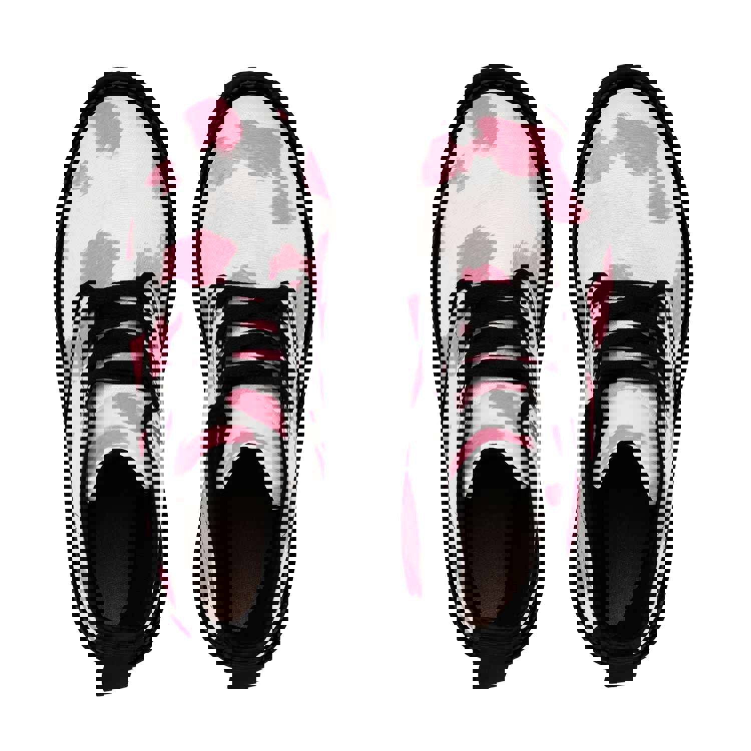 Pink Cow Print Canvas Boots for Women