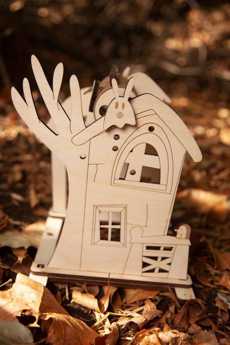 Halloween Trick or Treat Series - Ghost in the House Roller Bunny Enrichment Puzzle Toy