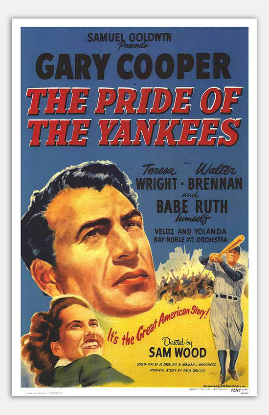 Pride Of The Yankees - 11 x 17 Movie Poster (Reprint, Style A, 1942)