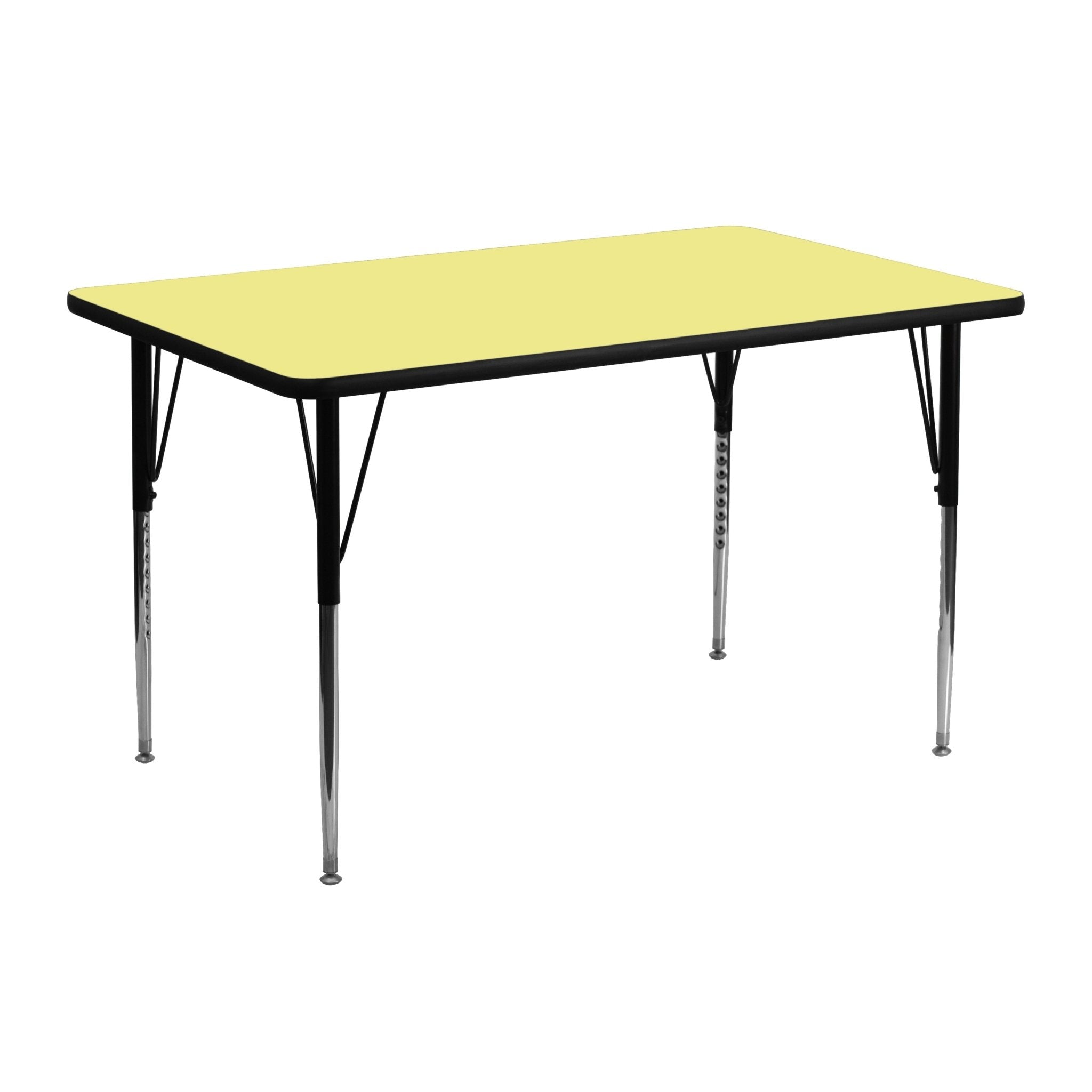 Wren Mobile 24W x 48L Rectangular Thermal Laminate Activity Table with Adjustable Legs