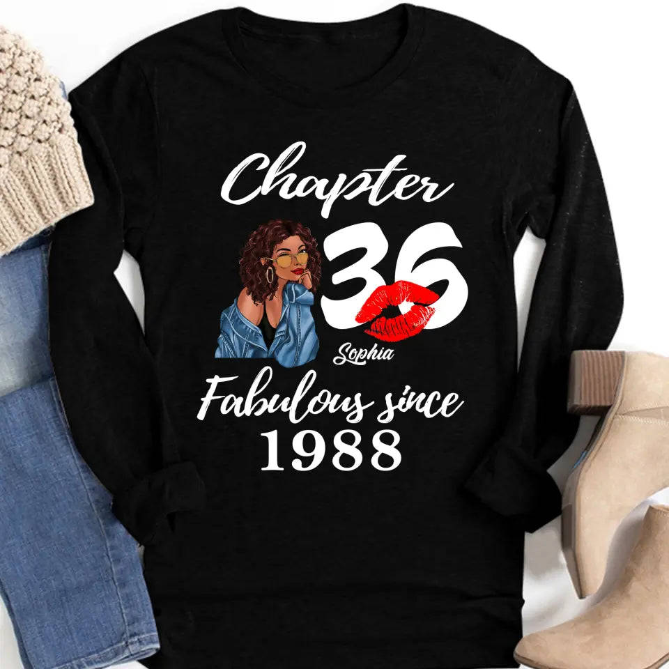 Personalised 36th Birthday Shirt for Her - 36 And Fabulous Gift Idea
