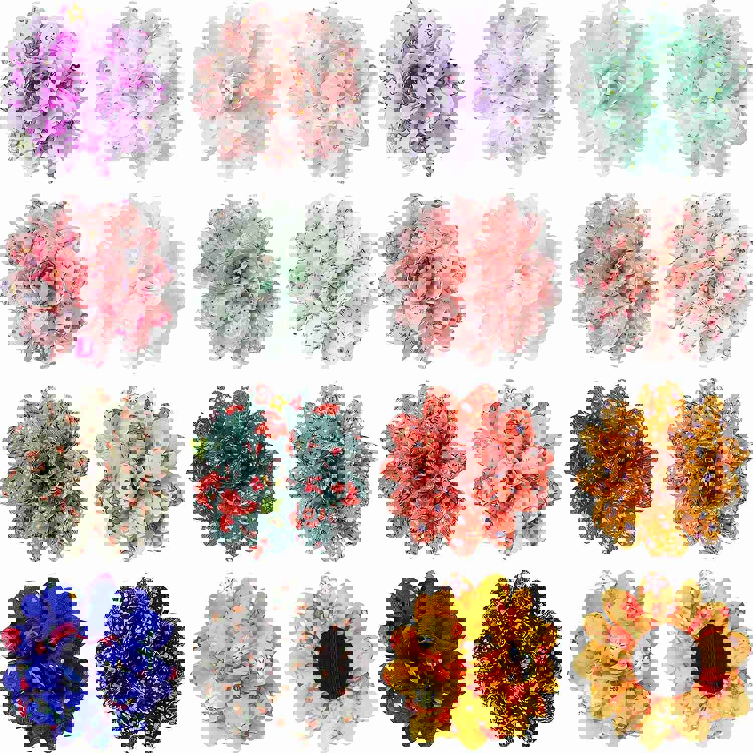 30 Pcs Dog Collar Flowers - Multi-Color Sunflower Bow Ties for Small Medium Large Dogs & Cats