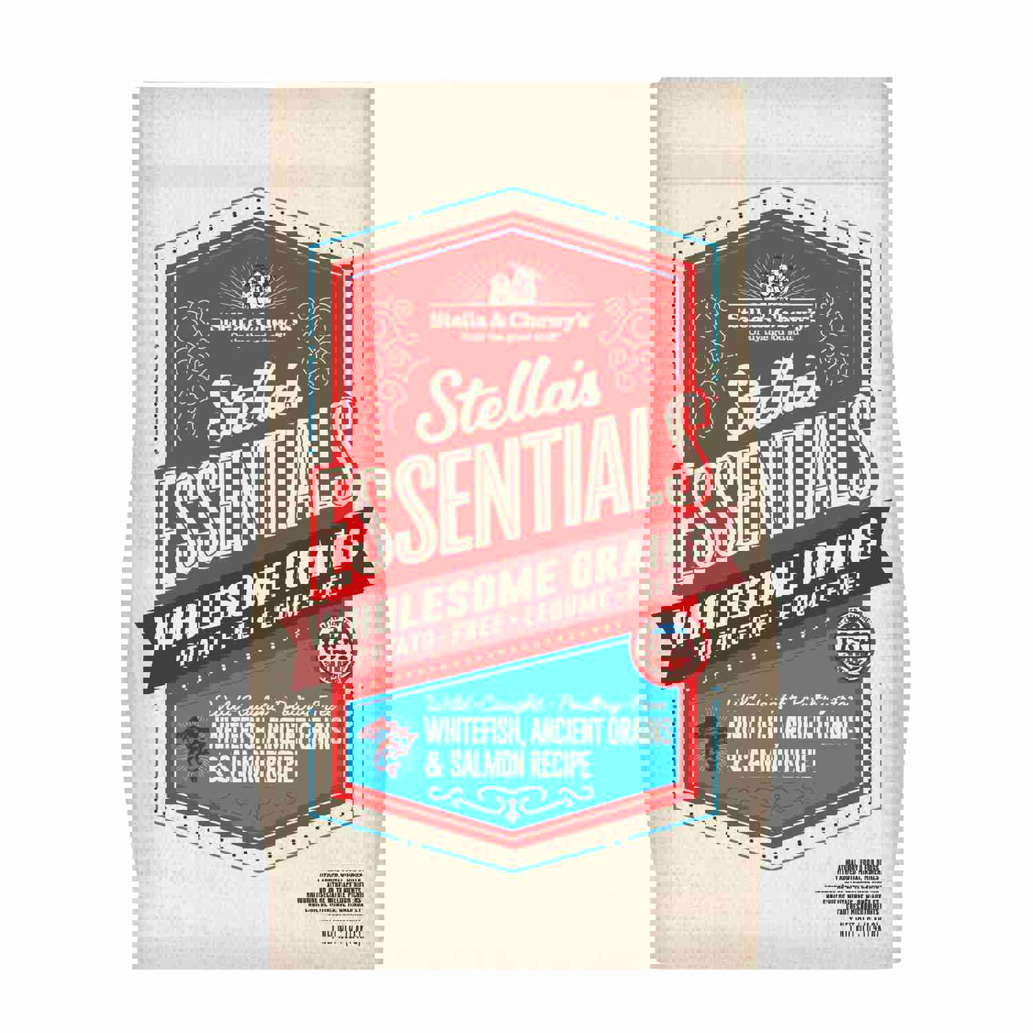 Stella's Essentials - Wild-Caught Whitefish with Salmon Recipe & Ancient Grains Dry Dog Food