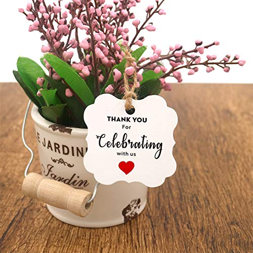 Original Design 100PCS Paper Gift Tags with Red Hearts for Celebrations