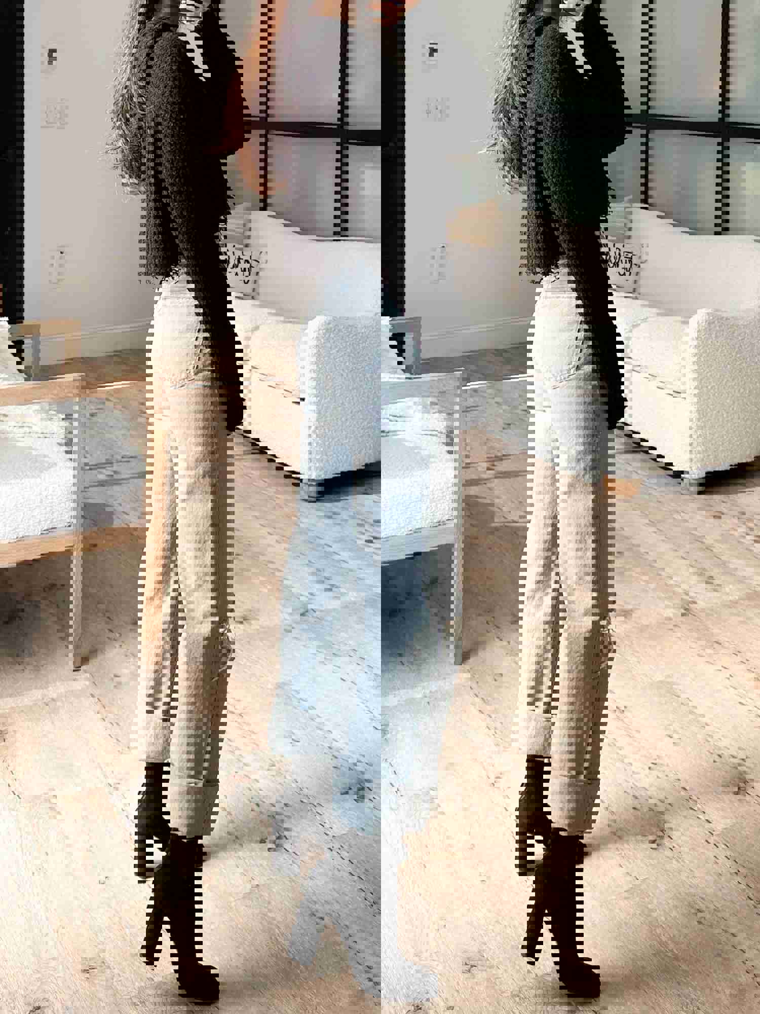 Edgy Knit Hooded Pullover - Black - FINAL SALE