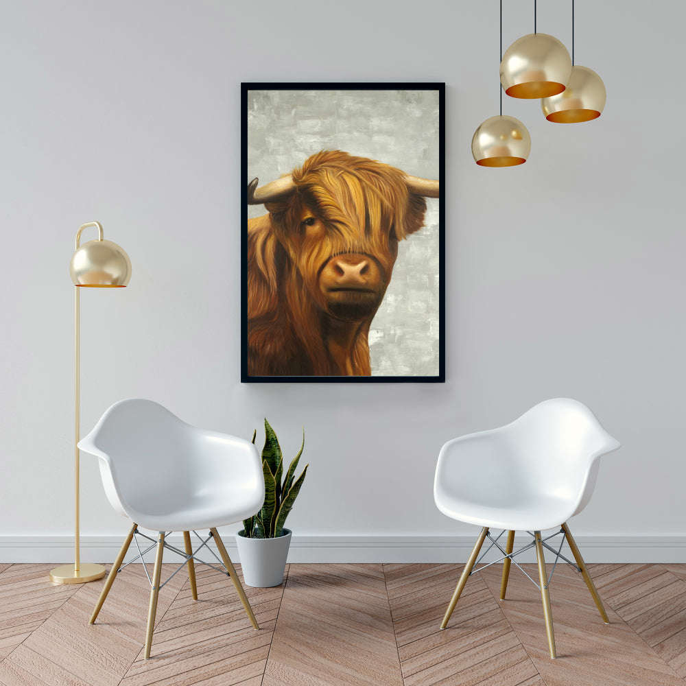 Highland Cattle Fine Art Gallery Wrapped Canvas 24x36