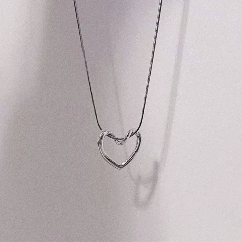 New Double Layer Bohemian Necklace for Women with Heart Pendant