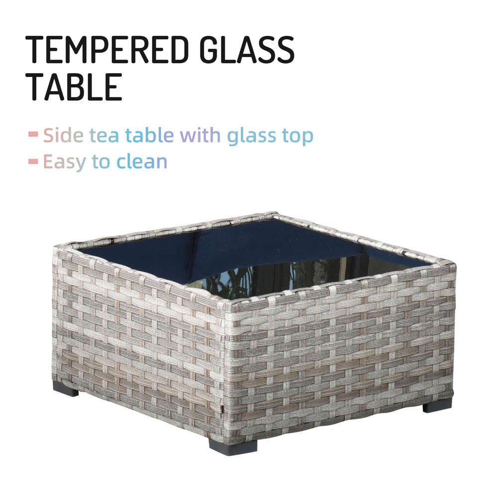 Ovios 13 Pieces Outdoor Furniture Set with Broad Handrails and Fire Pit Table