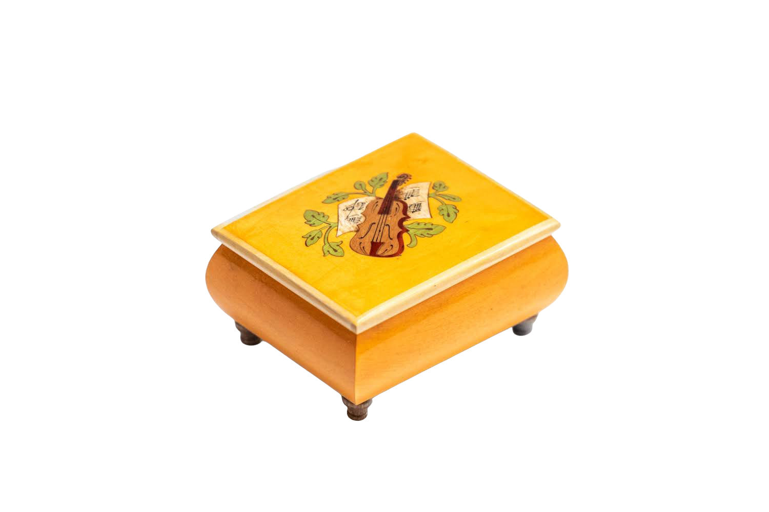 Sorrento Music Box Orange Violin in Glossy Finish