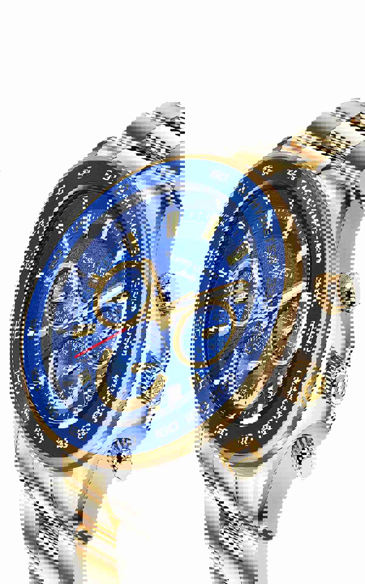 Ascari Monza Two Tone Blue Gold Steel Chronograph Watch