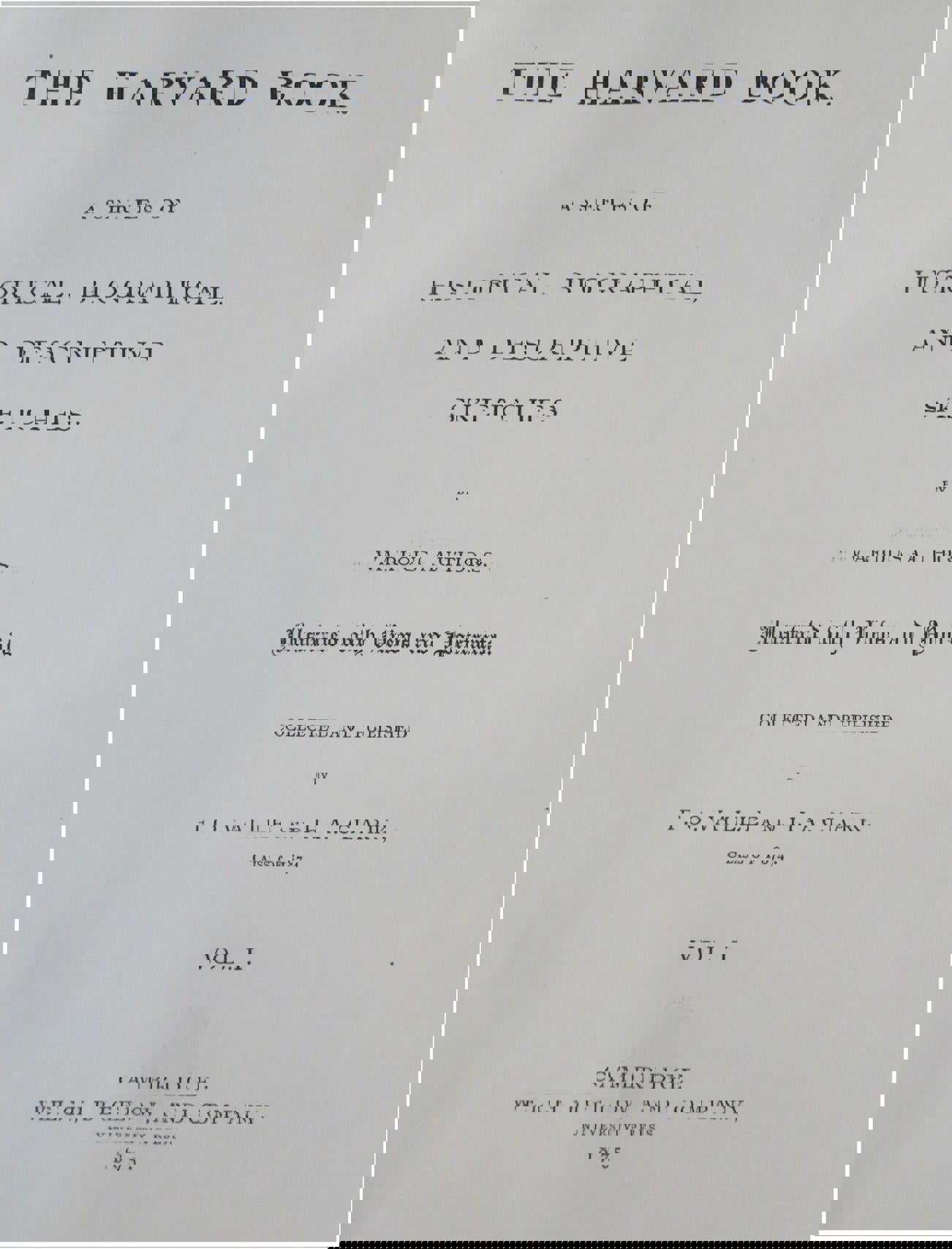 Harvard Book: A Series of Historical, Biographical, and Descriptive Sketches (1875, 2 Volumes)