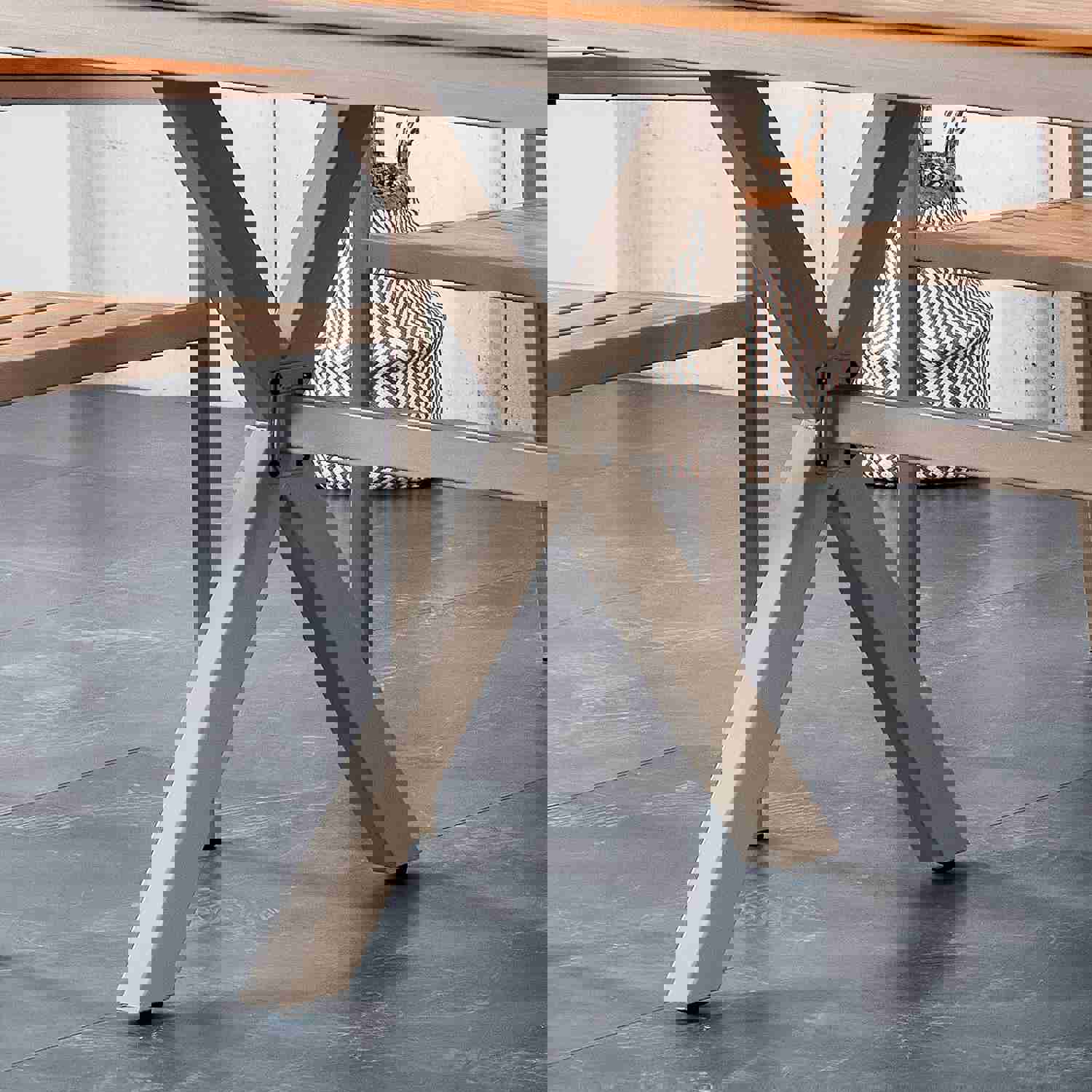 Outdoor Patio Dining Bistro Table for 4-6, Rectangle Plastic Wood Tabletop with Metal Steel Frame