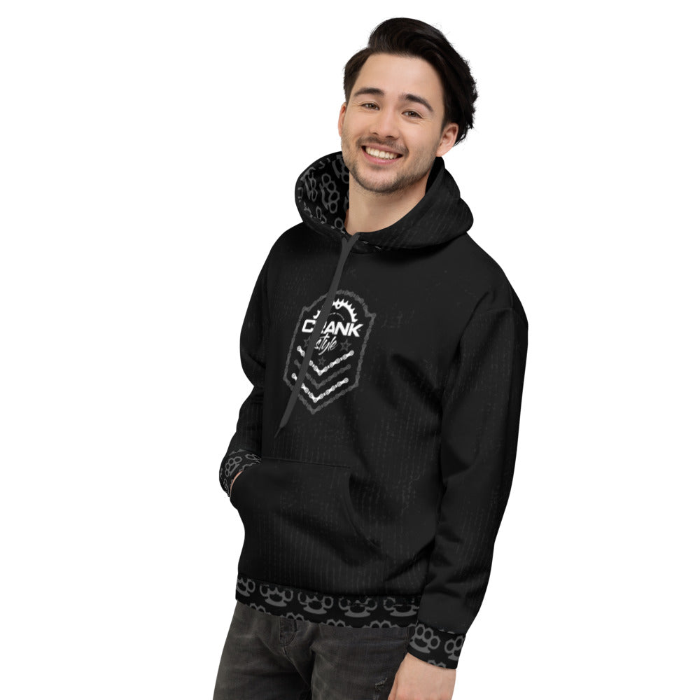 Black, Grey & White Brass Knuckle Hoodie - Unisex Comfort Fit