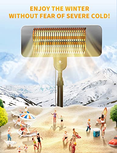 Electric Outdoor Heater - Infrared Patio Heater with Fast Heating & Safety Protection