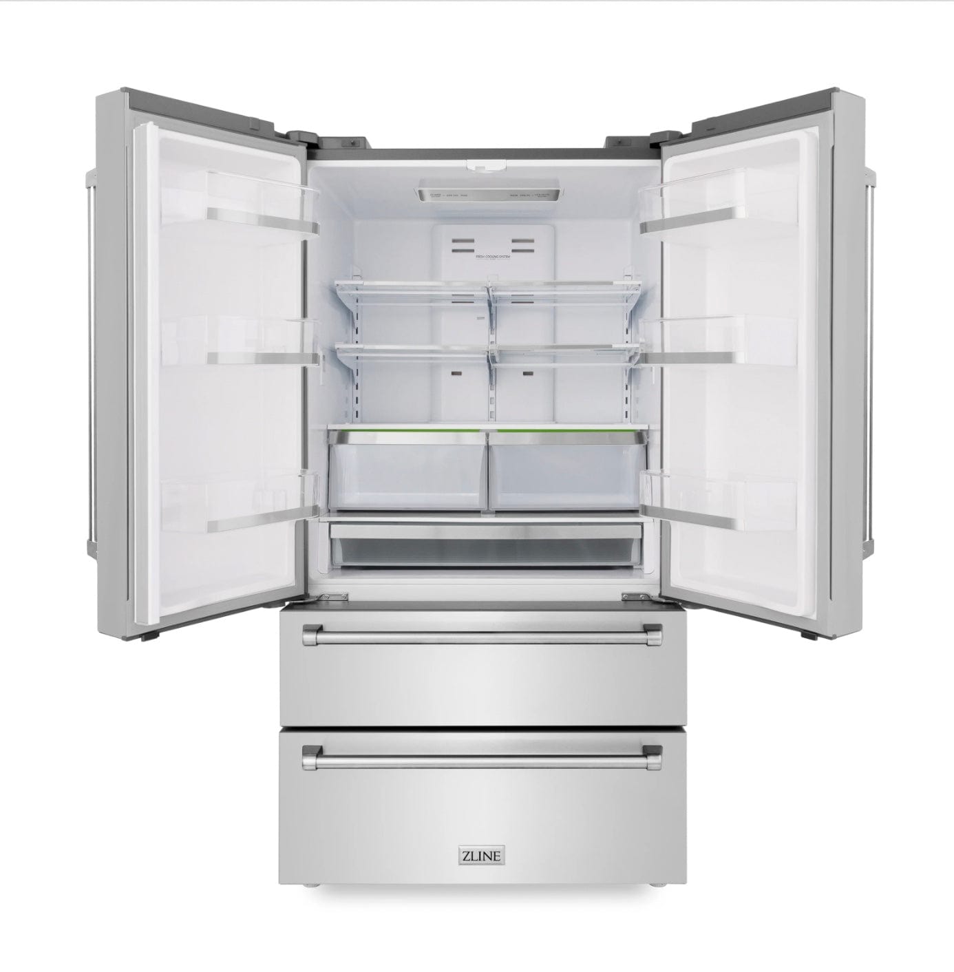 ZLINE 36 22.5 cu. ft Freestanding French Door Refrigerator with Ice Maker in Fingerprint Resistant Stainless Steel