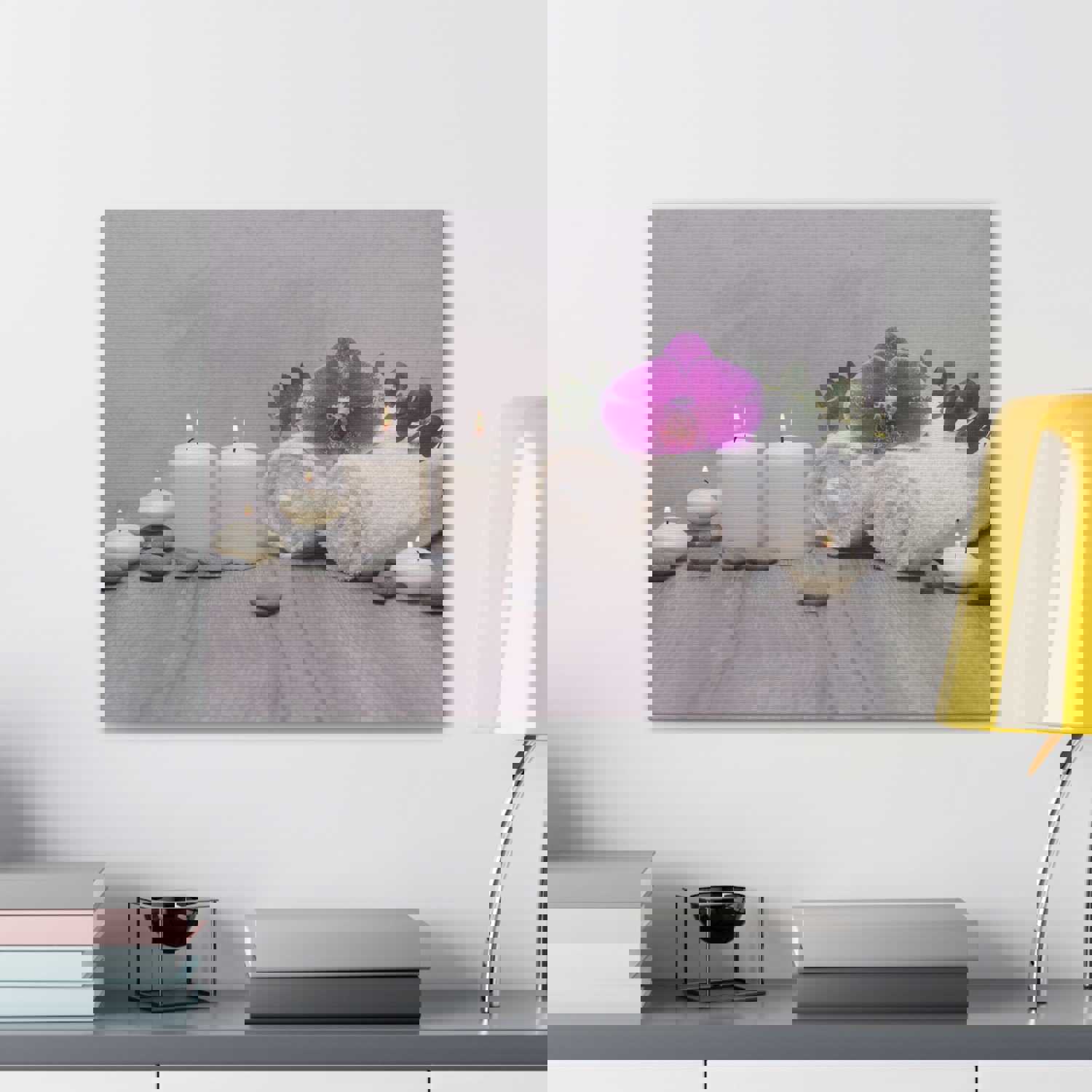 Green Leaves Forest Floral Nature Photography Canvas Wall Art Towel for Home Decor