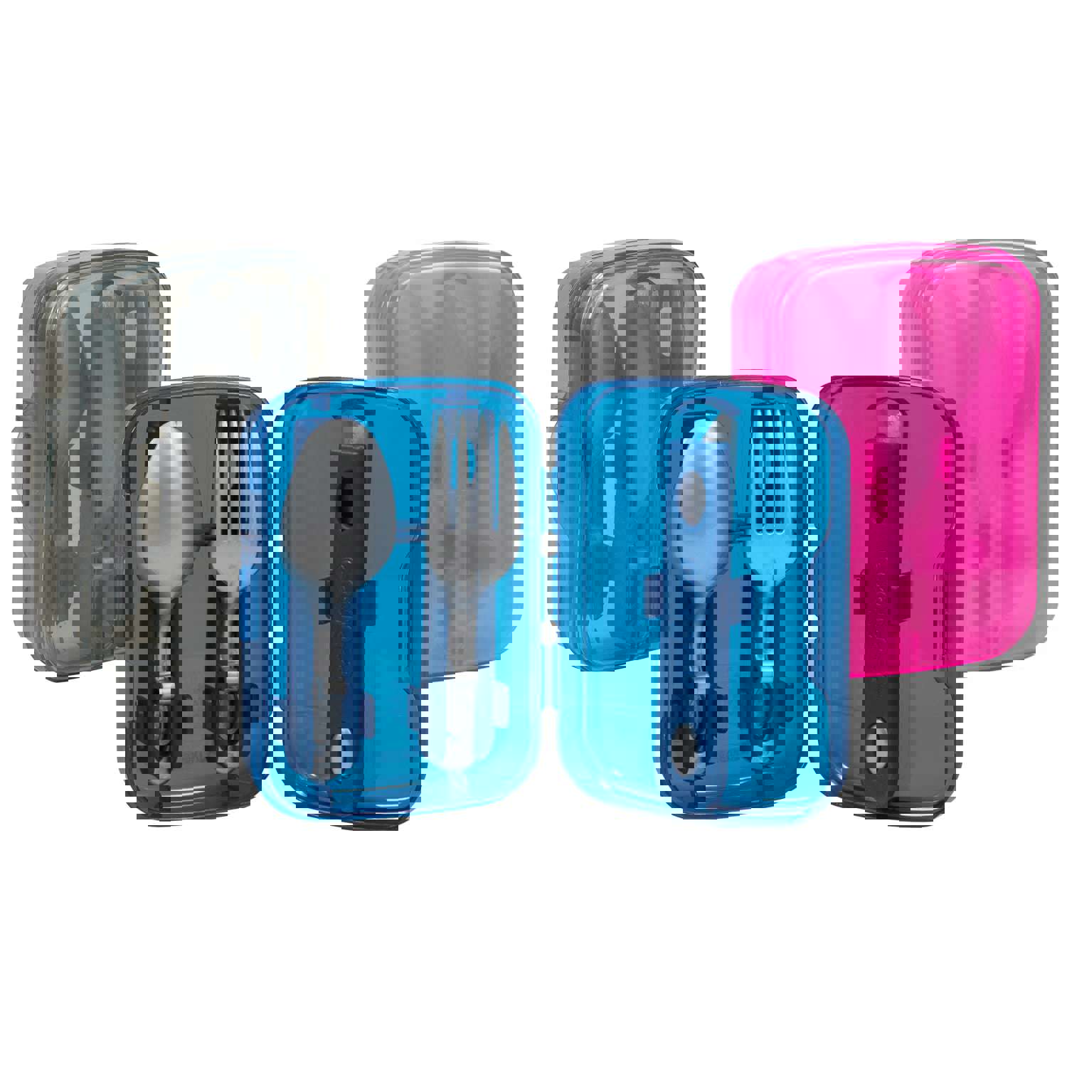 Cool Gear 3-Pack Travel Reusable Utensil Set with Slider Carry Case