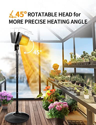 Electric Outdoor Heater - Infrared Patio Heater with Fast Heating & Safety Protection