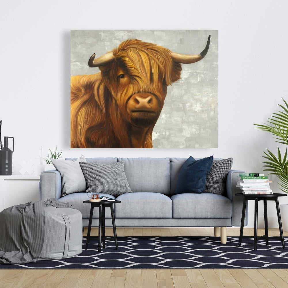 Highland Cattle Fine Art Gallery Wrapped Canvas 24x36