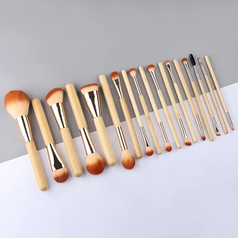 18pcs Beauty Professional Makeup Brushes Set - Foundation, Powder, Blending, Concealer, Eye Shadows & Blush
