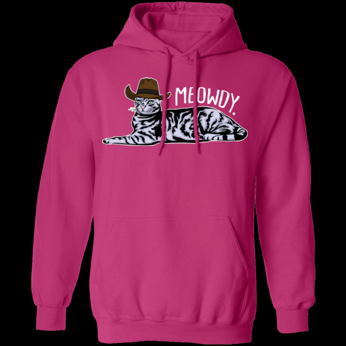MEOWDY TEXAS CAT LADIES Pullover Hoodie - 8 oz, Unisex, Digital Print