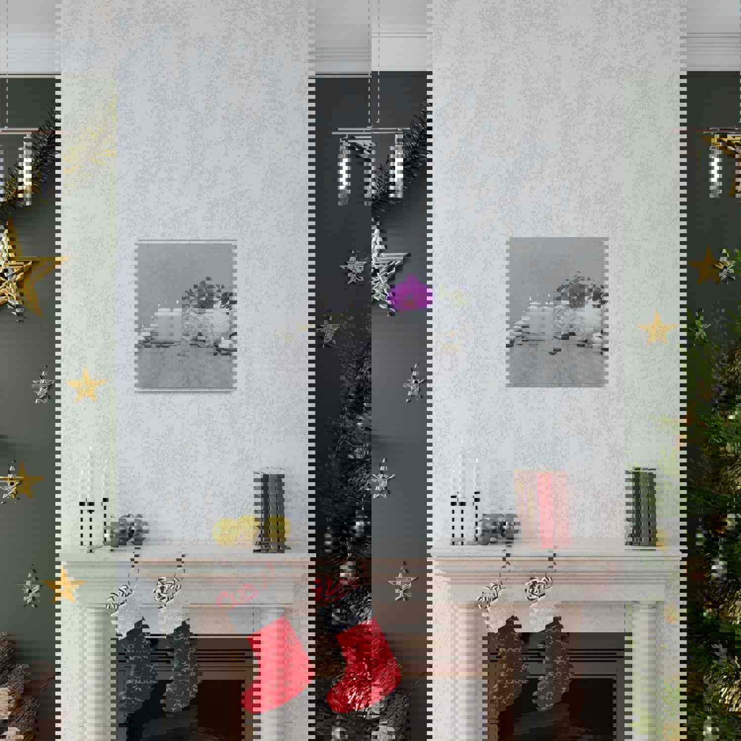 Green Leaves Forest Floral Nature Photography Canvas Wall Art Towel for Home Decor