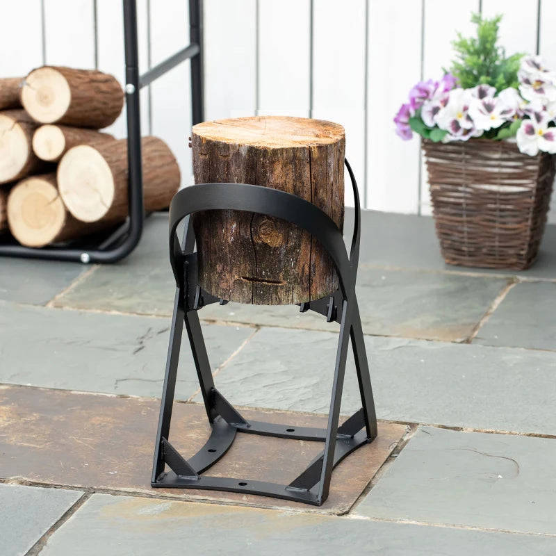Outsunny Wood Splitter with Carbon Steel Wedge for Indoor/Outdoor Use