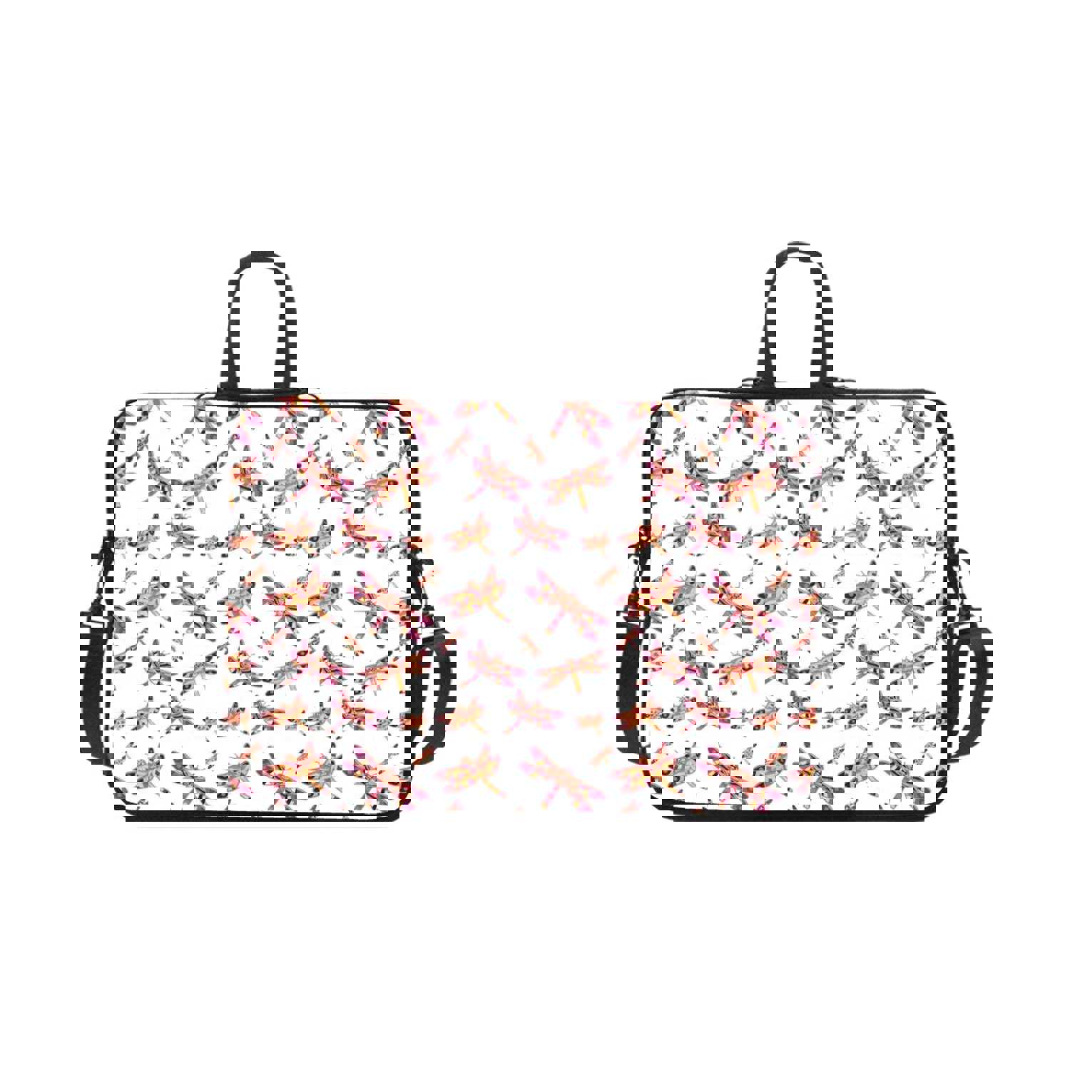 Gathering White Laptop Handbags 13 - Dragonfly Design