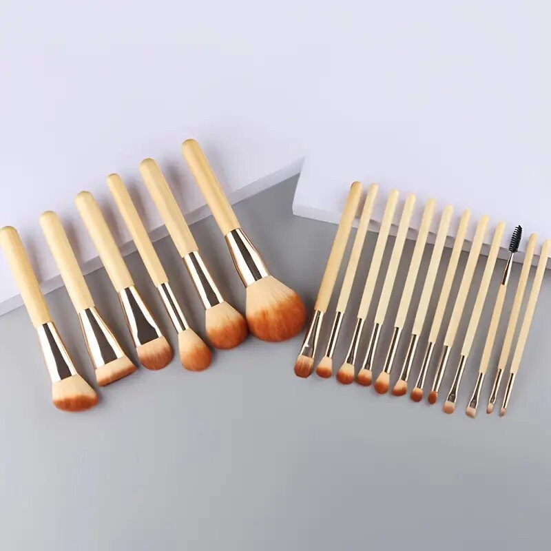 18pcs Beauty Professional Makeup Brushes Set - Foundation, Powder, Blending, Concealer, Eye Shadows & Blush