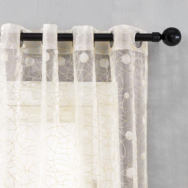 Birds Nest Beige Sheer Curtain