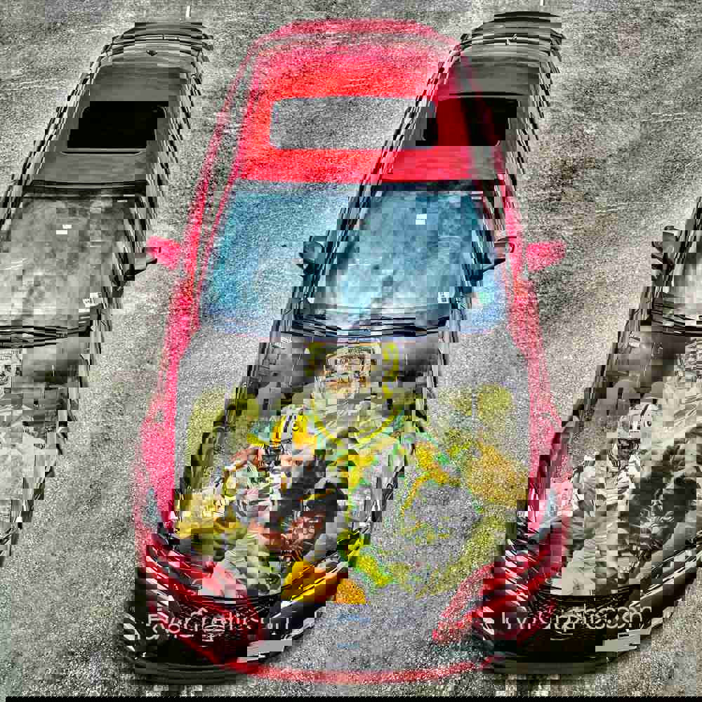 Green Bay Packers Itasha Car Vinyl Hood Wrap Decal Sticker
