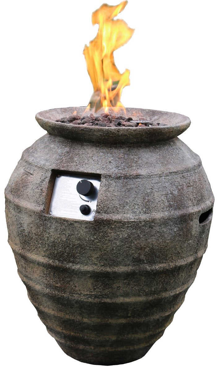 Pompeii Outdoor Tube Fire Pit Table - Liquid Propane