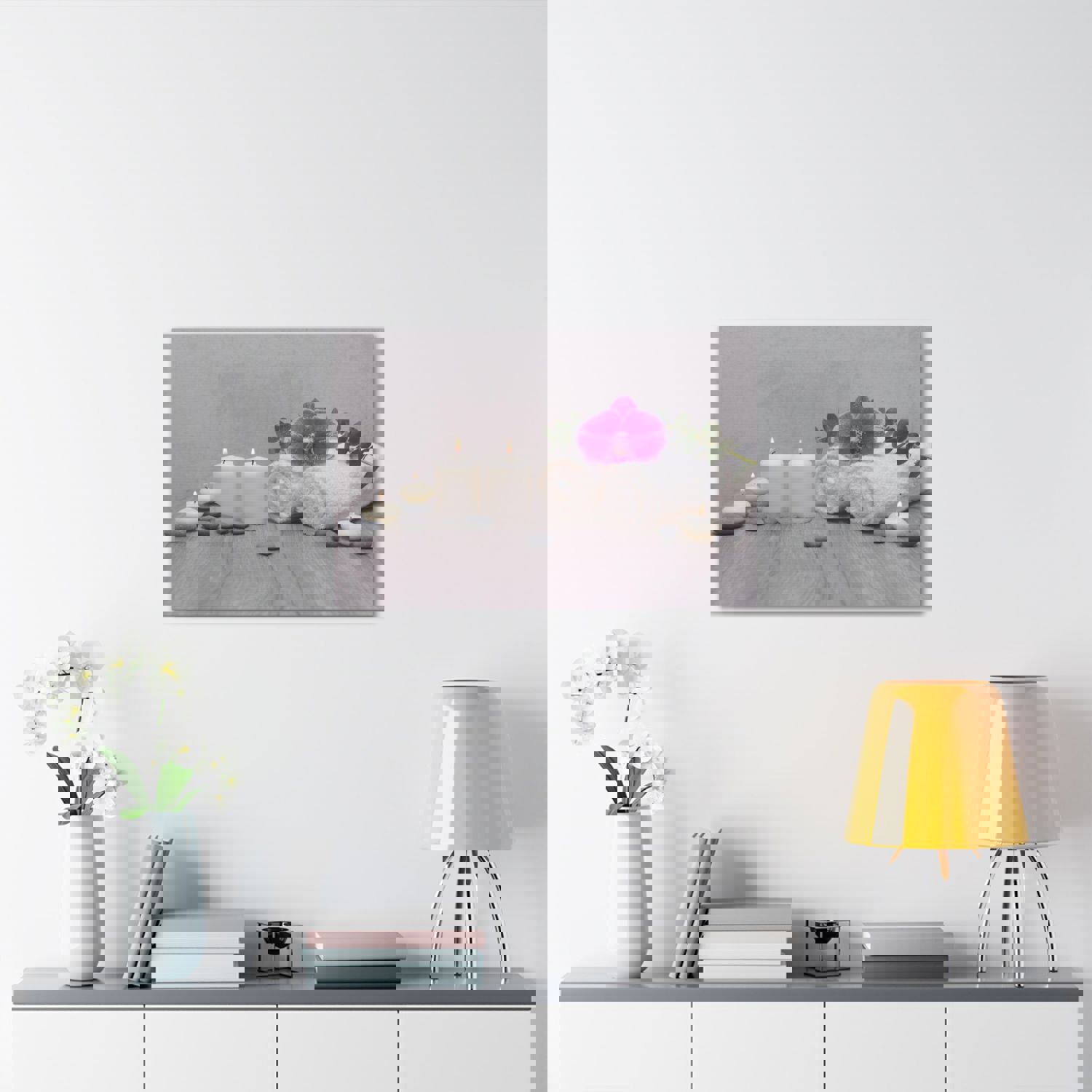 Green Leaves Forest Floral Nature Photography Canvas Wall Art Towel for Home Decor