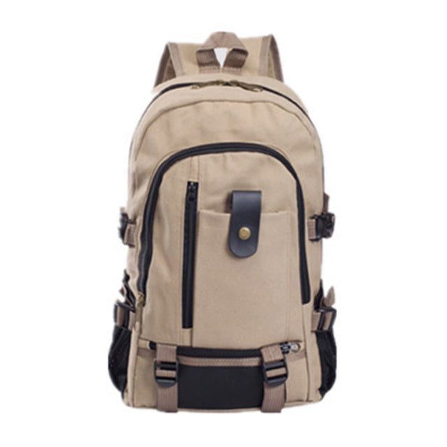 Large Capacity Canvas Gym Backpack for Outdoor Sports and Fitness