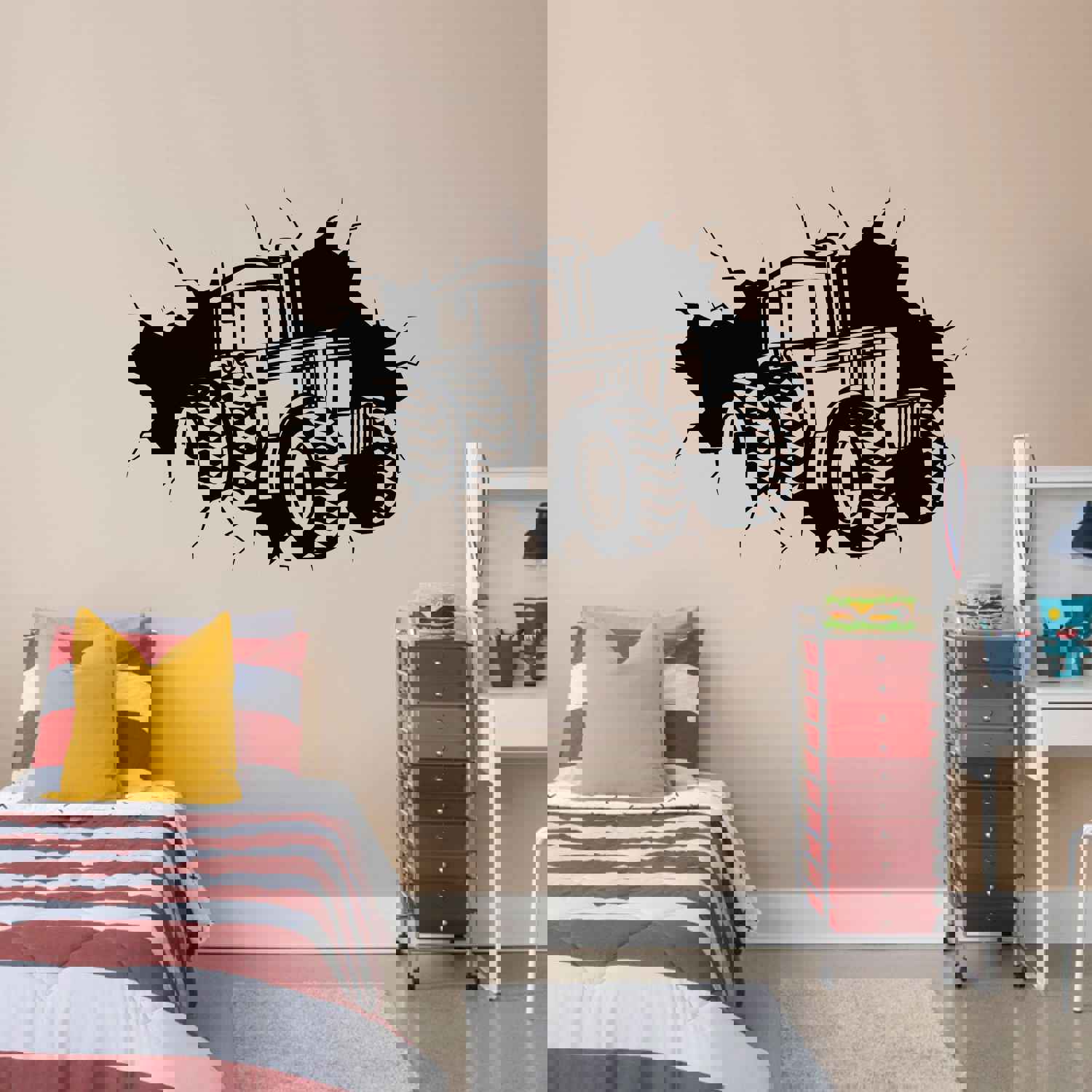 Tractor Vinyl Wall Sticker Art Decal - Farm Truck & Big Vehicle Design