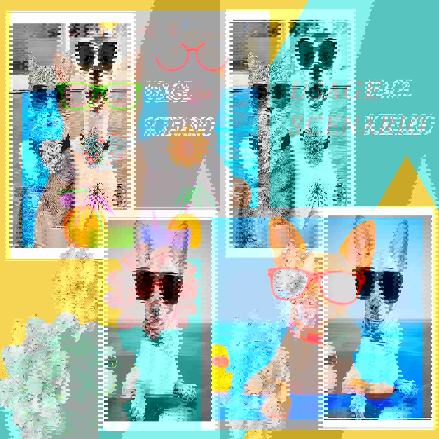 30 Pcs Dog Collar Flowers - Multi-Color Sunflower Bow Ties for Small Medium Large Dogs & Cats