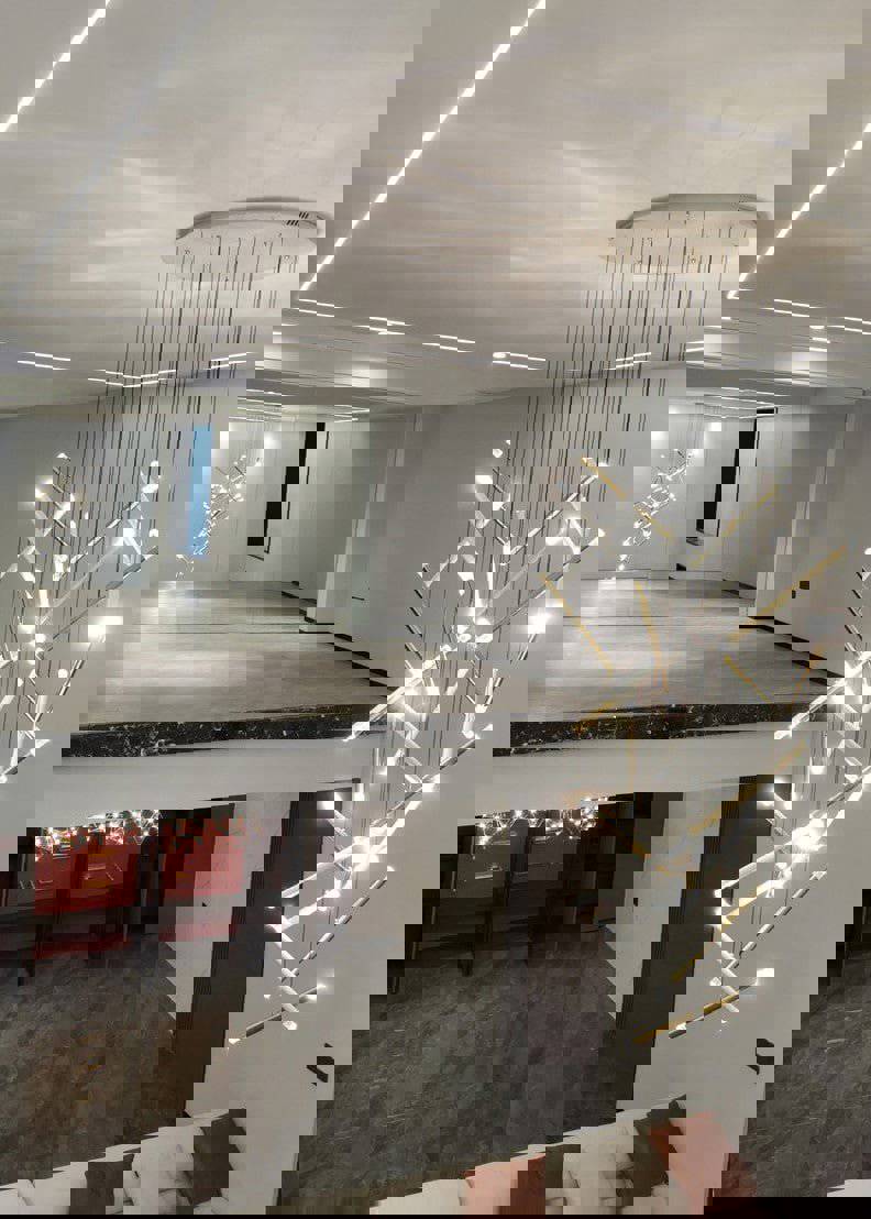 Gold/Chrome/Black Luxury Minimalist Chandelier - MIRODEMI COLLECTION