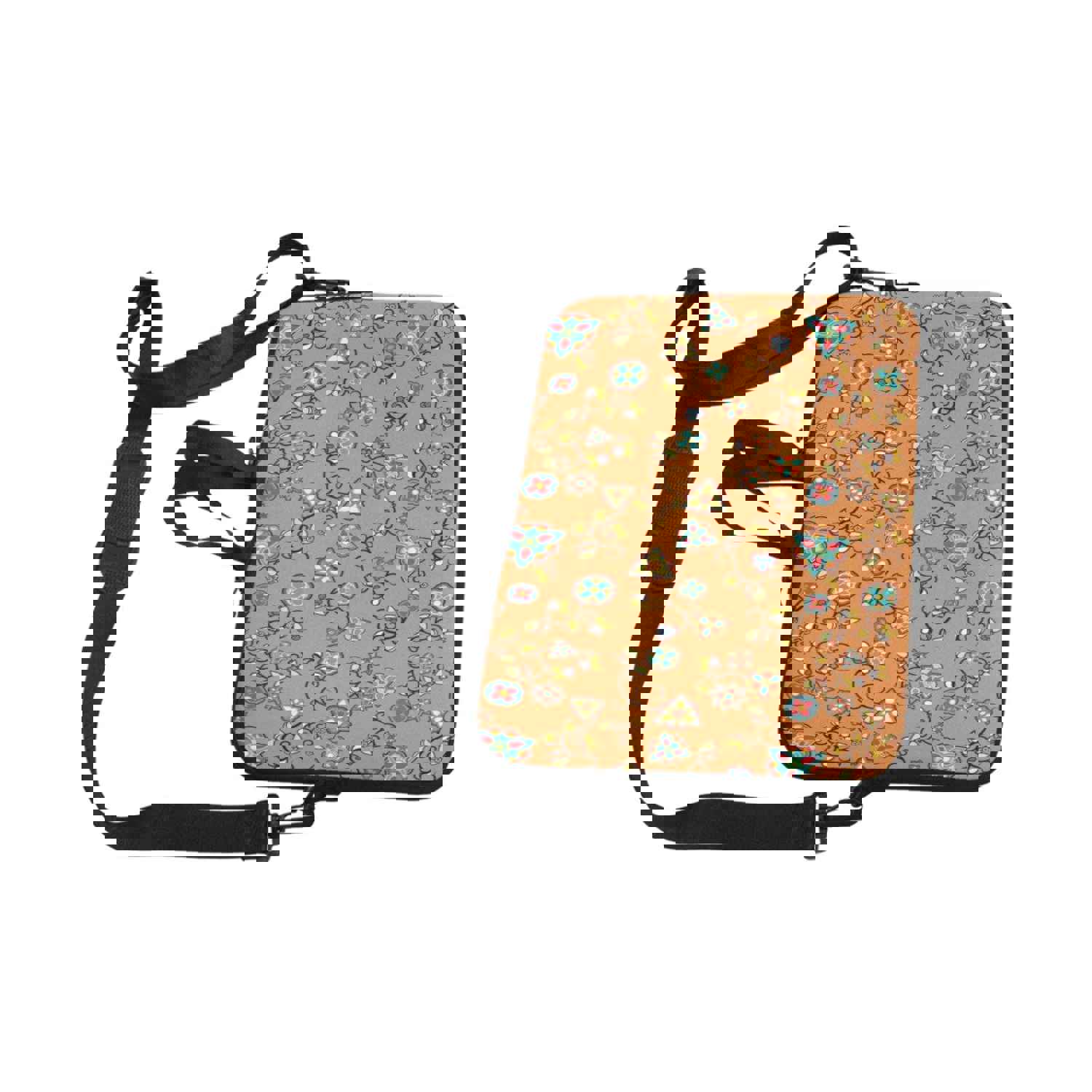 Fire Bloom Light Laptop Handbags 13 - Water-Resistant Neoprene with Adjustable Strap
