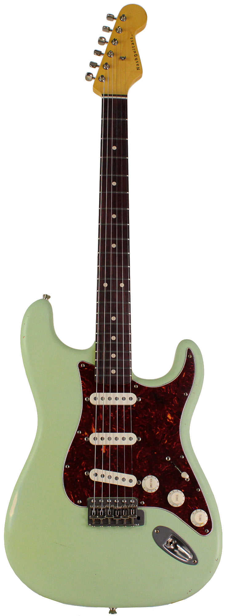 Nash S-63 Guitar, Surf Green, Light Aging, Tortoise Shell