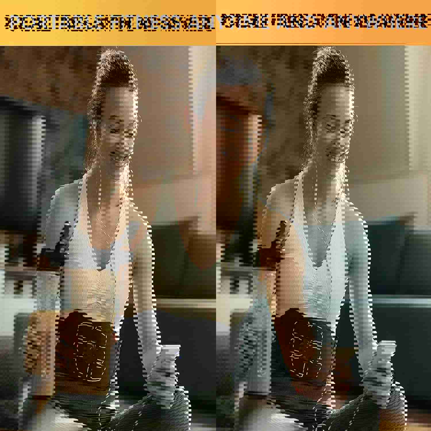 ABS Stimulator, Ab Machine, Abdominal Toning Belt Workout Portable Ab Stimulator for Home & Office Fitness