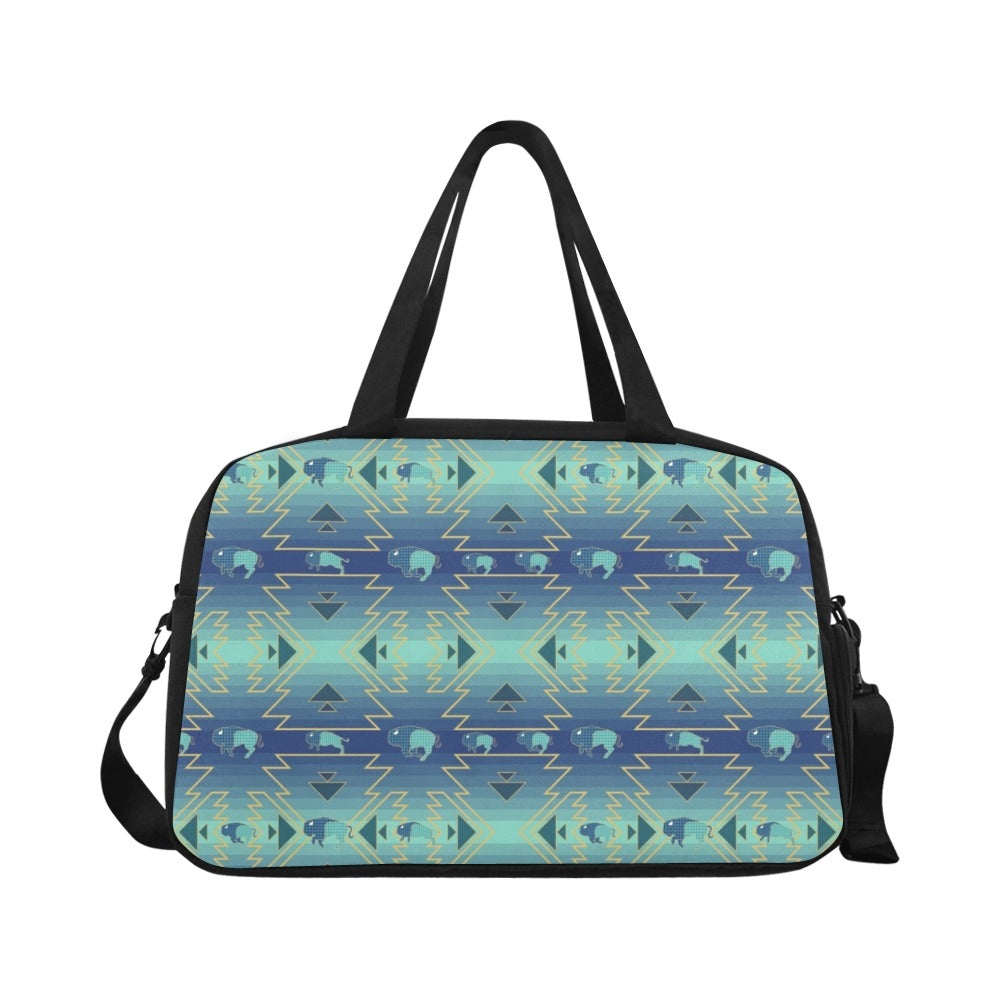 Buffalo Run Fitness Handbag - Durable 1200D Nylon with Shoe Pouch