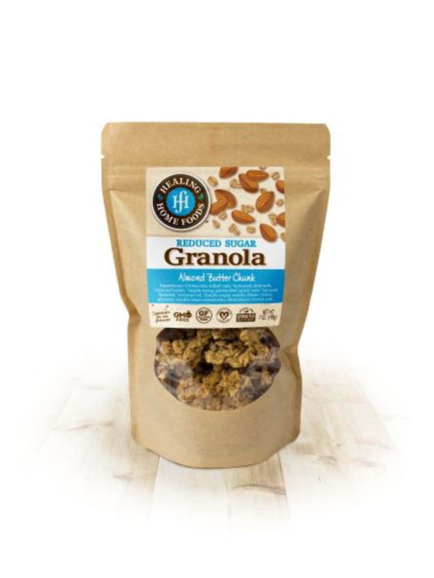 Organic Almond Butter Chunk Granola - Reduced Sugar, Gluten Free