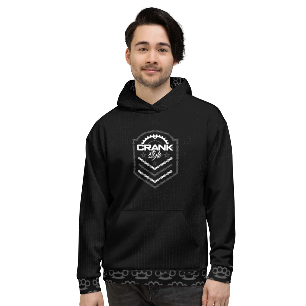 Black, Grey & White Brass Knuckle Hoodie - Unisex Comfort Fit