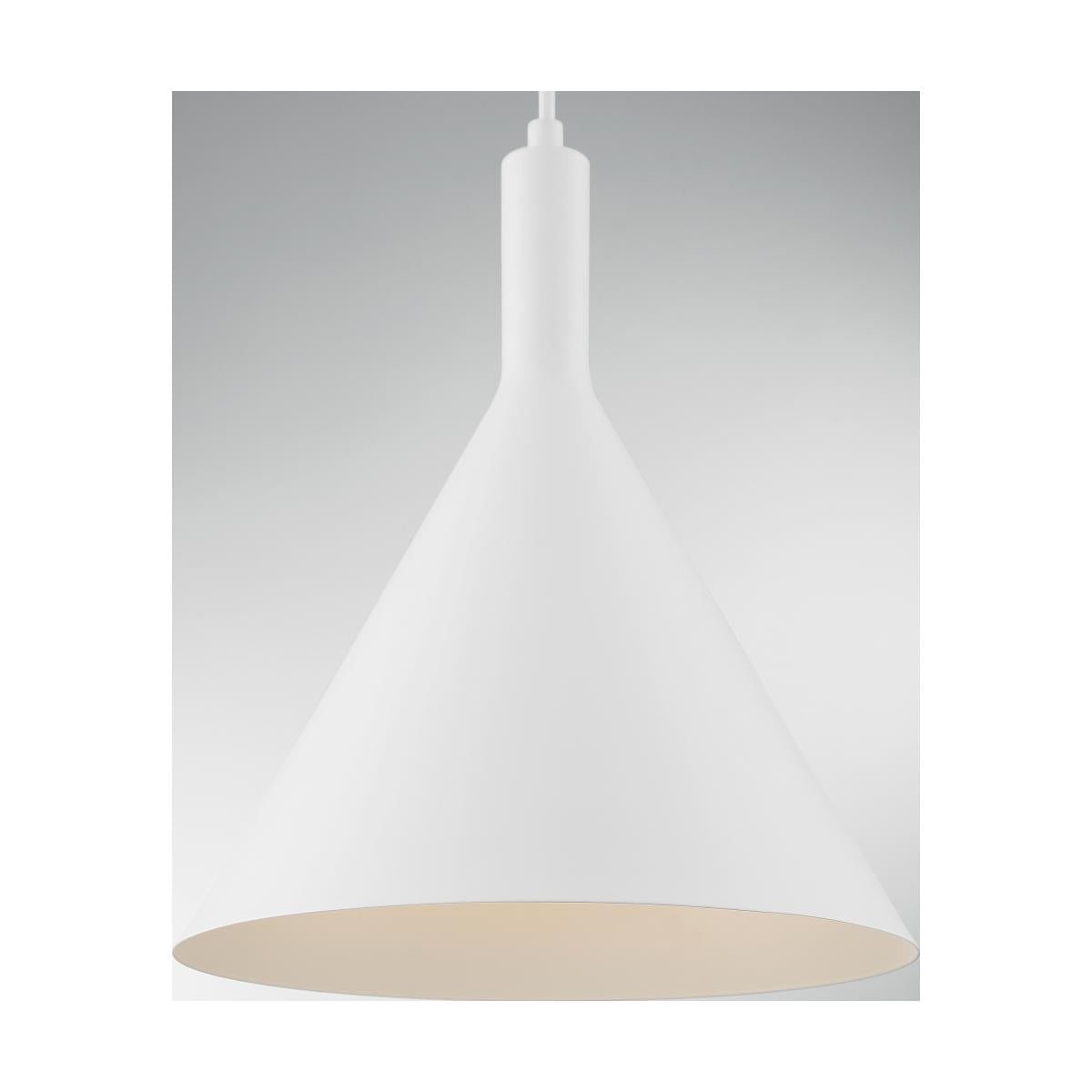 60-7138 LIGHTCAP 1LT LARGE PENDANT - Matte White Finish