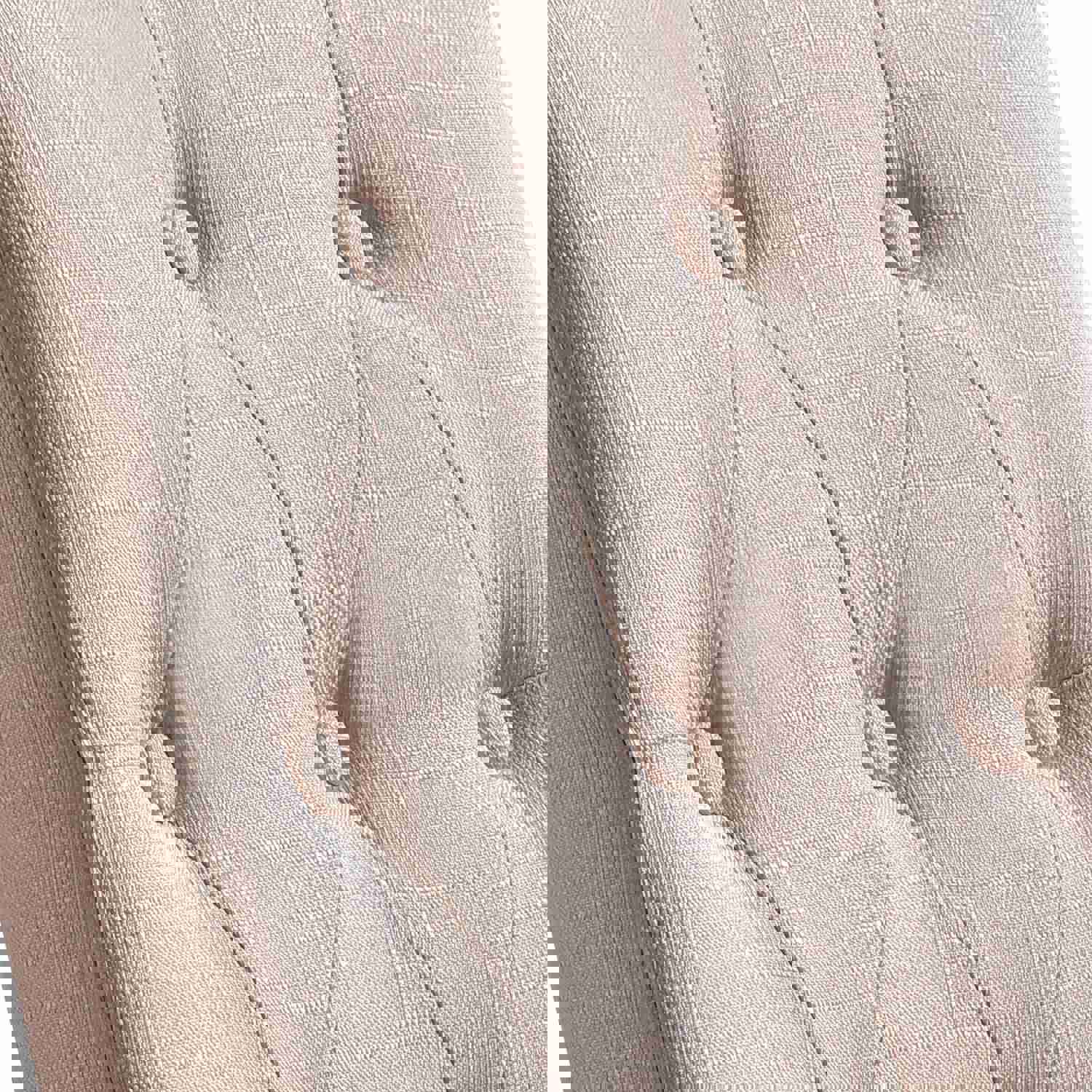 Beige Tufted Dining Chairs Set of 2, Upholstered High Back Padded Dining Chairs with Solid Wood Legs