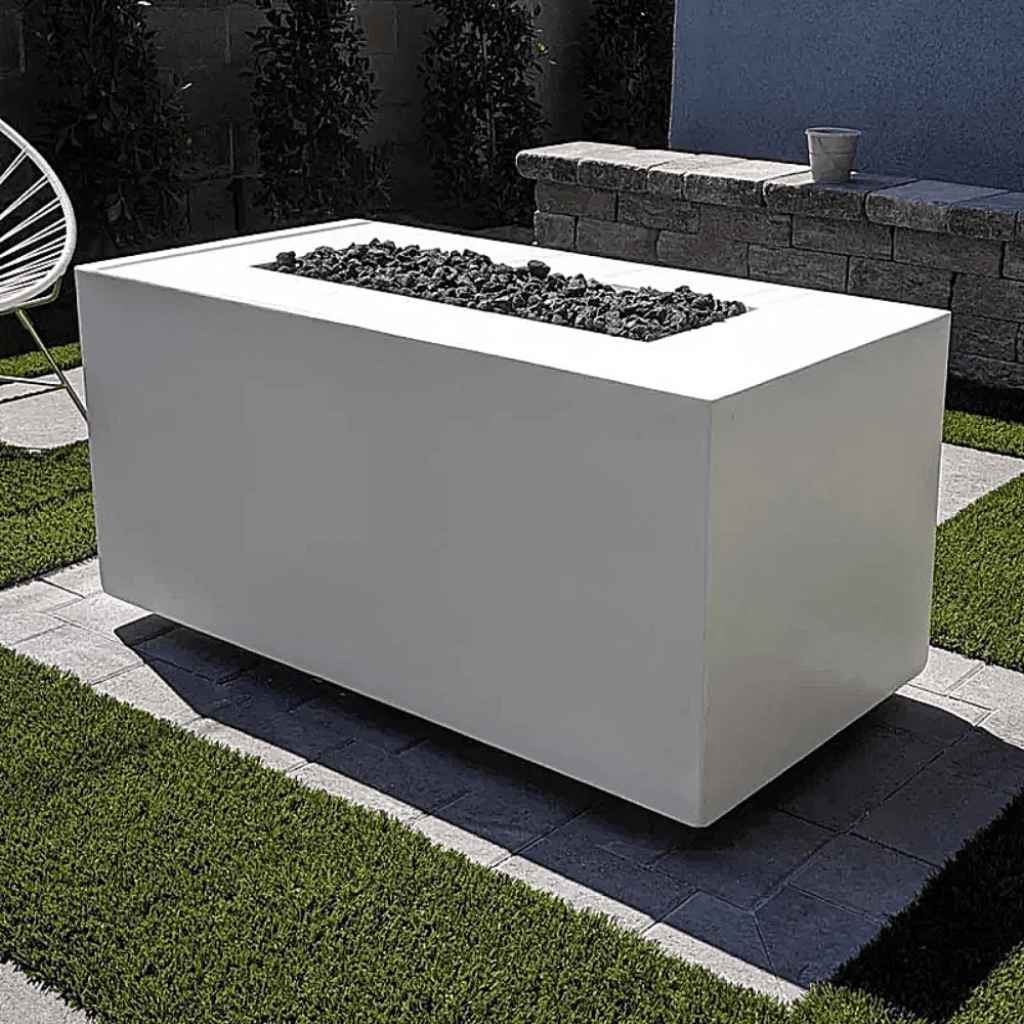 The Outdoor Plus 60 Pismo GFRC Concrete Rectangle Natural Gas Fire Pit